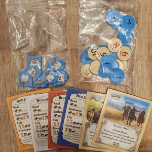 Settlers of Catan Building Costs/Player Cards Harbor Token Replacement Parts